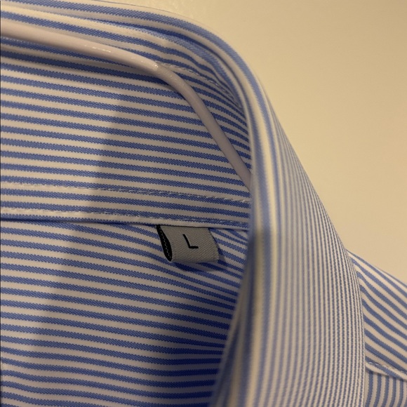 Collars & Co Mens Quattro Flex Dress Shirt with Semi Spread Collar Large - Picture 3 of 9